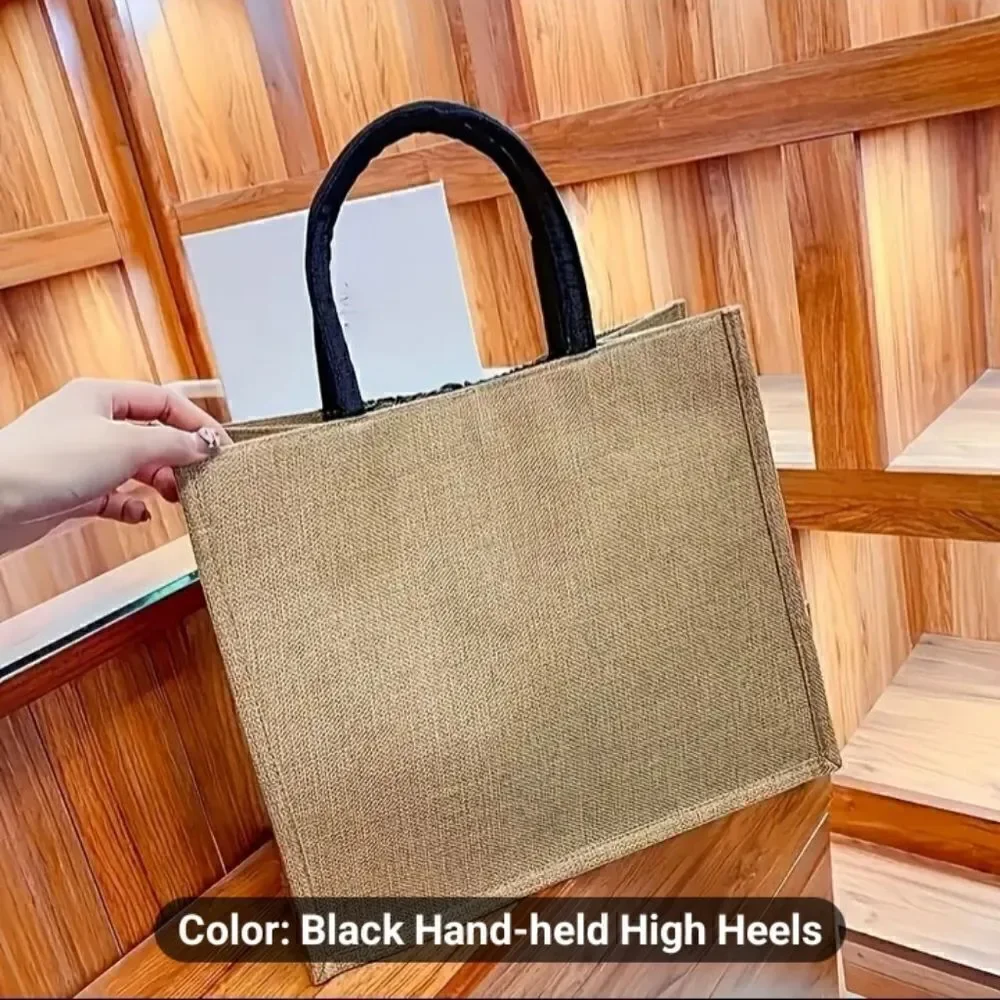 2 Piece burlap tote bag set - Picture 5 of 5